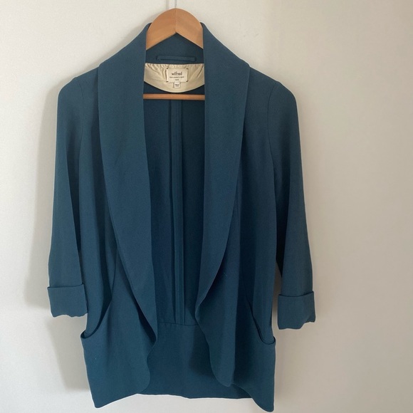 Wilfred Women’s Open Blazer 3/4 Sleeves Sz zero Pockets - Picture 1 of 6